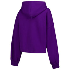 New Era Phoenix Suns Women's 2024/25 City Edition Cropped Pullover Hoodie Purple