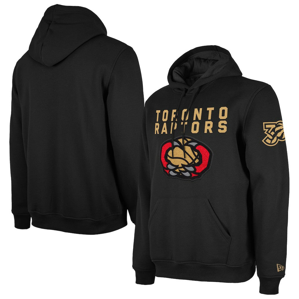 New Era Toronto Raptors 2024/25 City Edition Chenille Heavyweight Pullover Hoodie Black