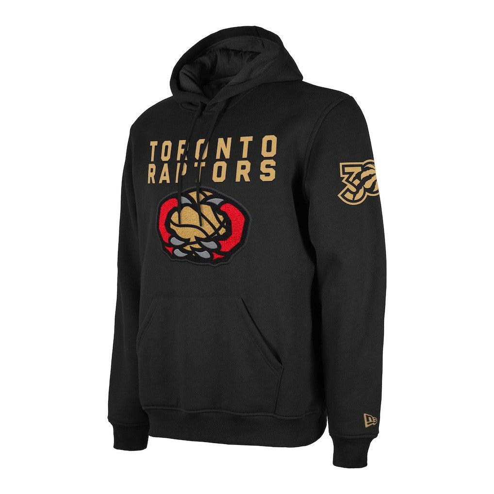 New Era Toronto Raptors 2024/25 City Edition Chenille Heavyweight Pullover Hoodie Black