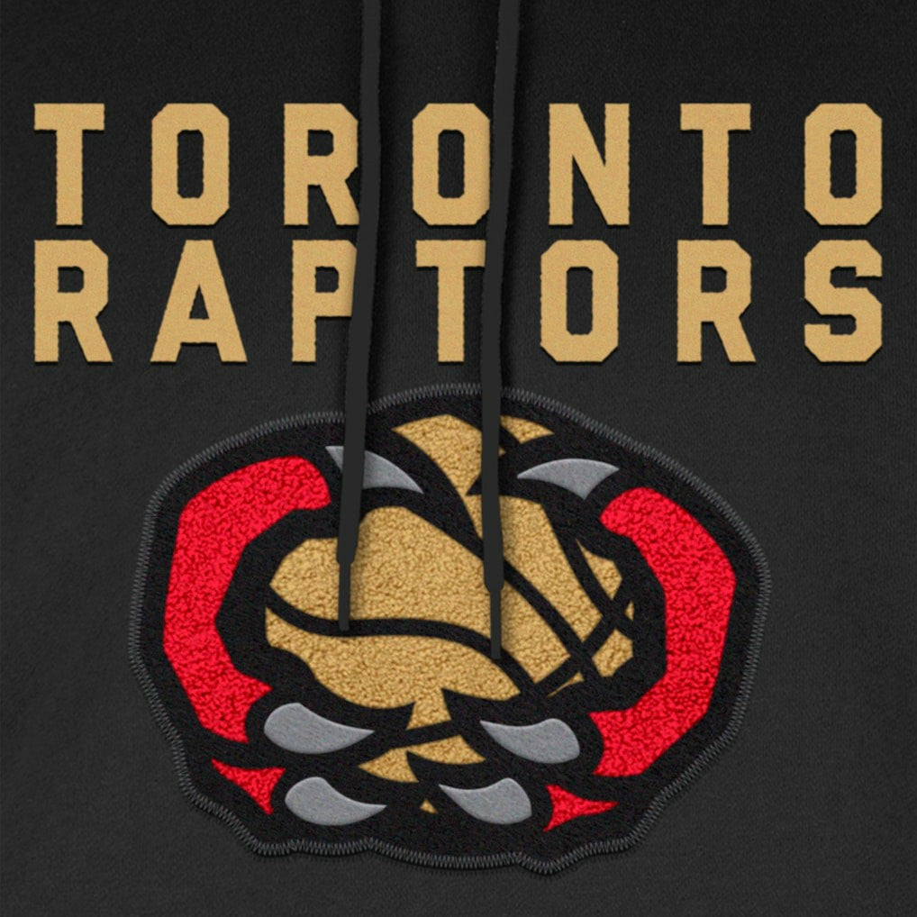 New Era Toronto Raptors 2024/25 City Edition Chenille Heavyweight Pullover Hoodie Black