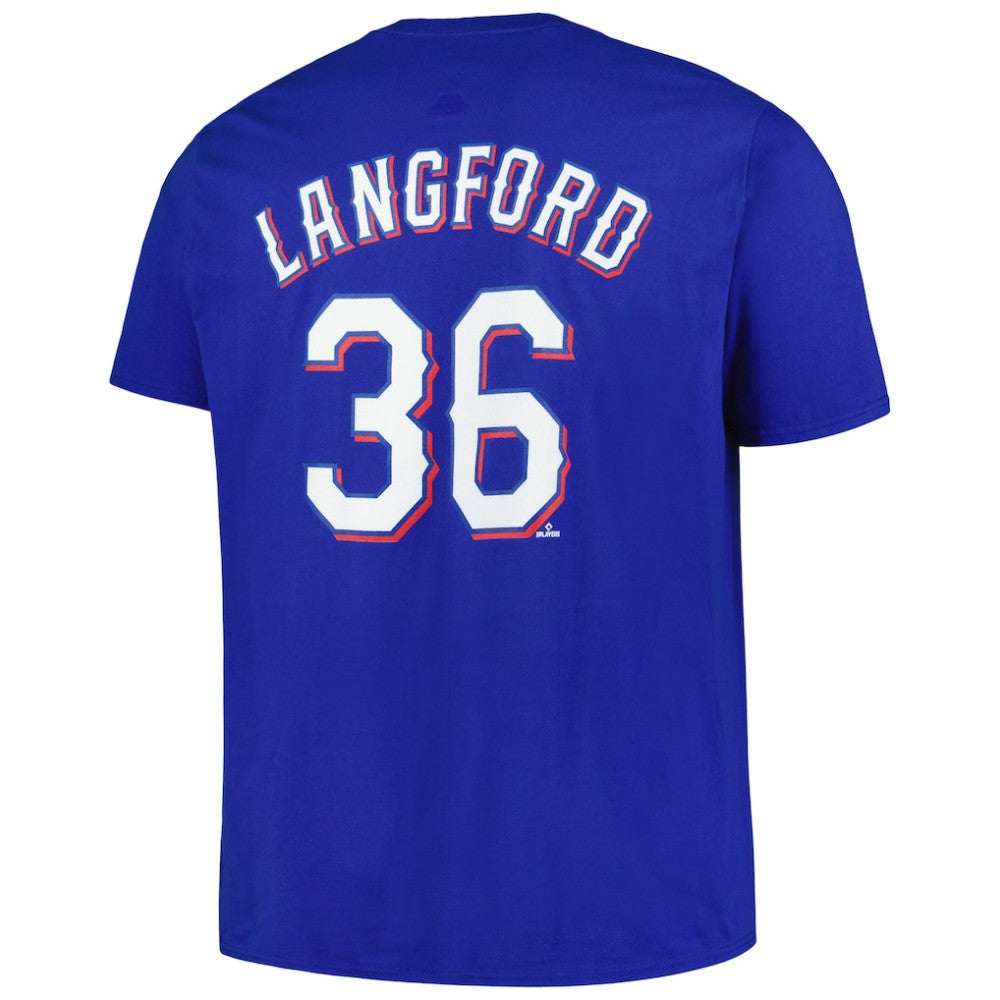 Wyatt Langford Texas Rangers Fanatics Big & Tall Name & Number T-Shirt Discount