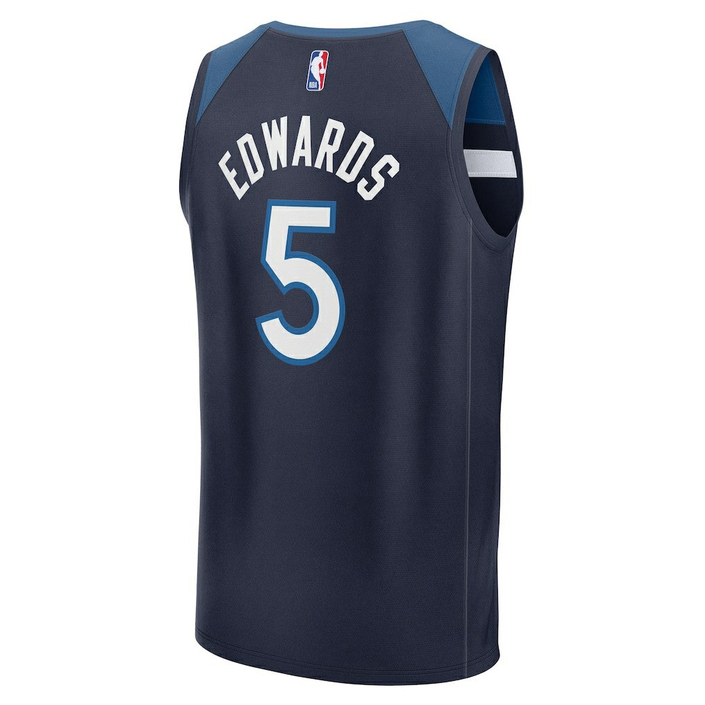 Fanatics Anthony Edwards Minnesota Timberwolves Fast Break Replica Player Jersey Icon Edition Navy