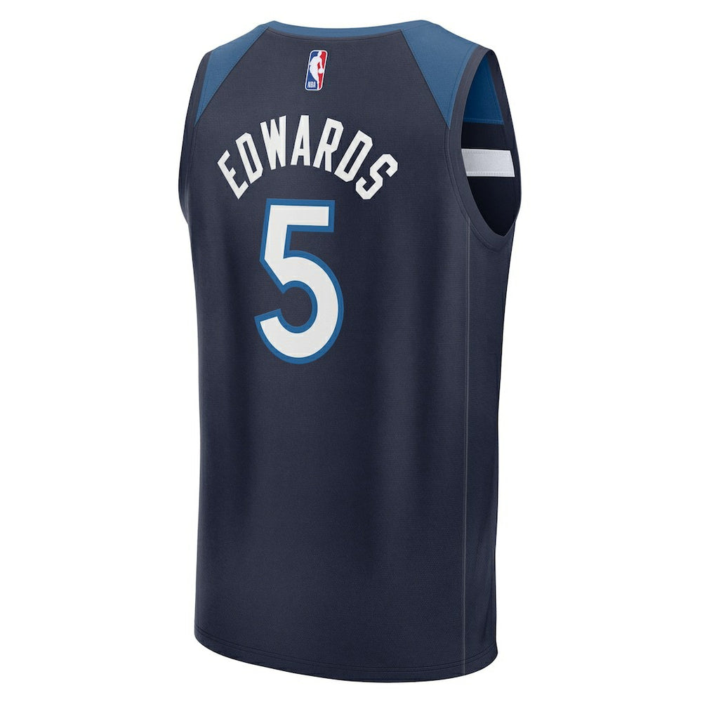 Fanatics Anthony Edwards Minnesota Timberwolves Fast Break Replica Player Jersey Icon Edition Navy