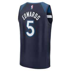 Fanatics Anthony Edwards Minnesota Timberwolves Fast Break Replica Player Jersey Icon Edition Navy