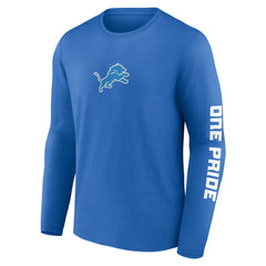 Detroit Lions One Pride Long Sleeve T-Shirt - Blue - Fanatics