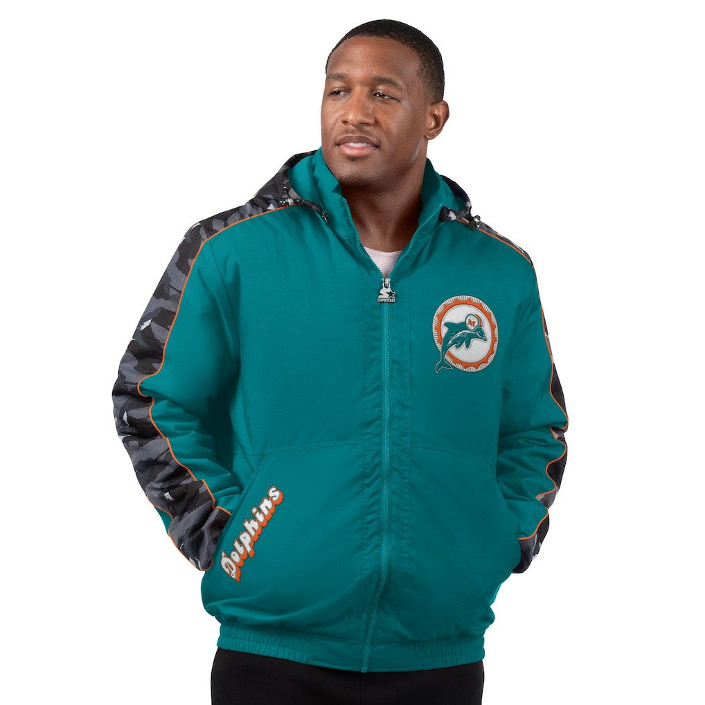 Miami Dolphins Starter Thursday Night Gridiron Full-Zip Hoodie Jacket - Aqua - NFL