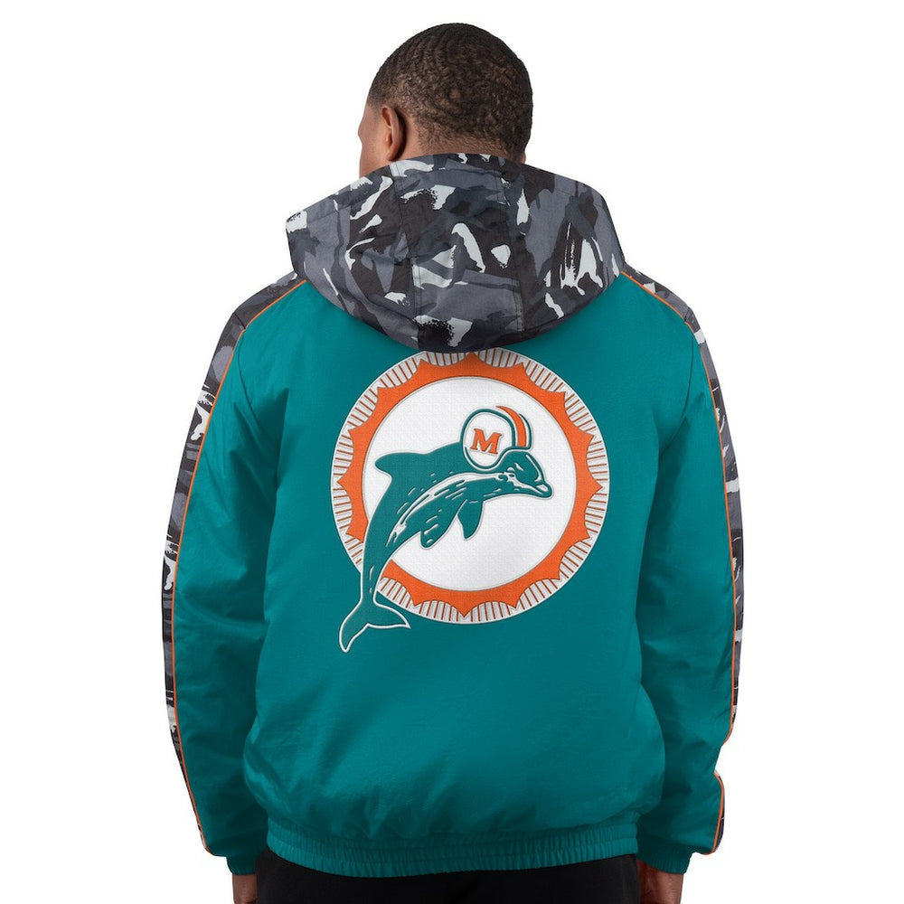 Miami Dolphins Starter Thursday Night Gridiron Full-Zip Hoodie Jacket - Aqua - NFL