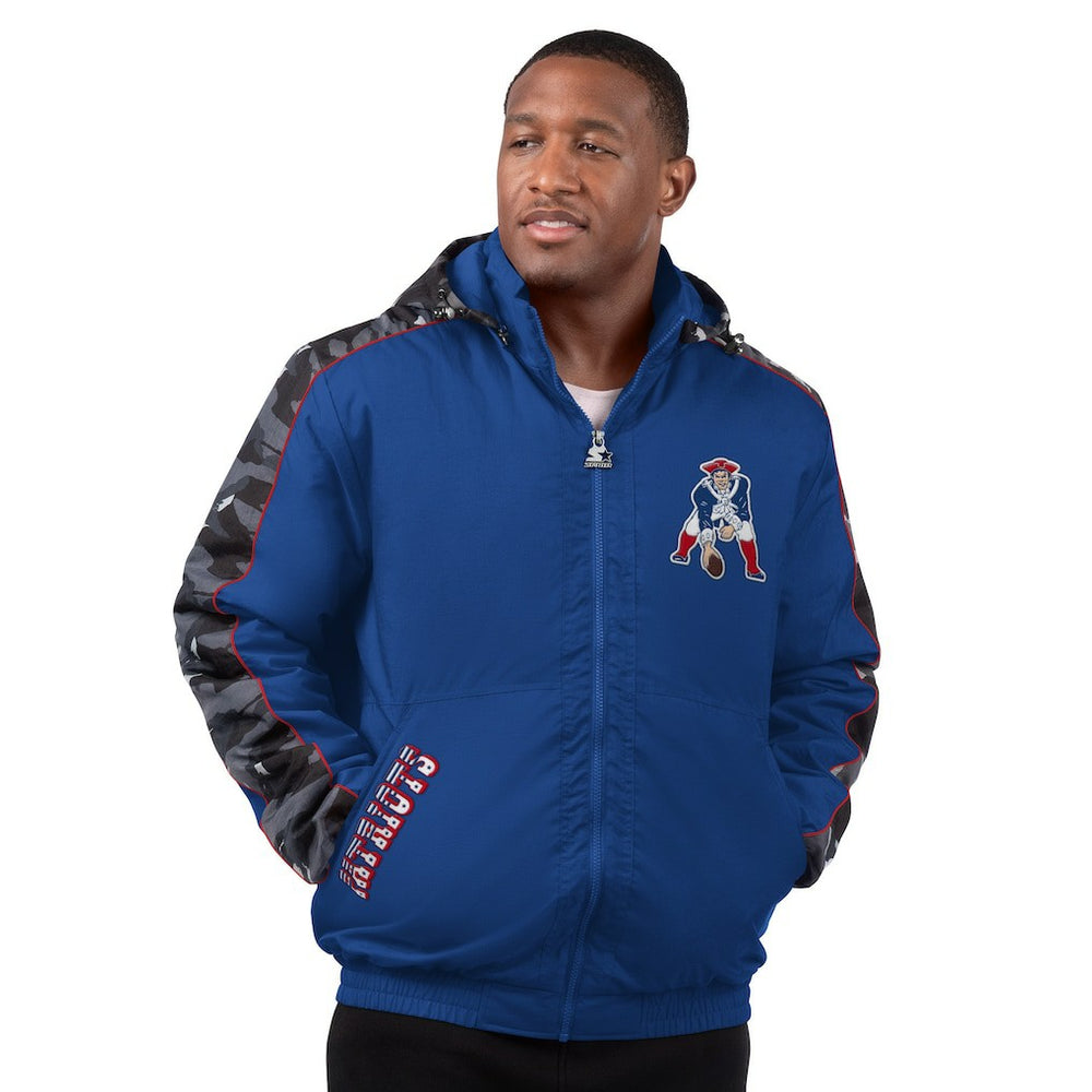 New England Patriots Starter Thursday Night Gridiron Full-Zip Hoodie Jacket - Navy - NFL