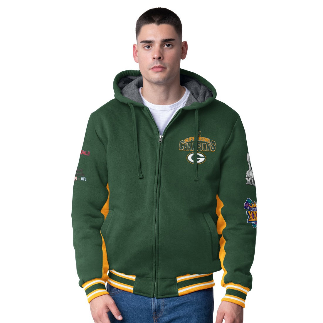 Green Bay Packers G-III Extreme No Huddle Commemorative Full-Zip Hoodie Jacket - Green - NFL