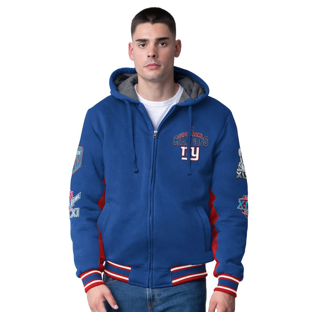 New York Giants G-III Extreme No Huddle Commemorative Full-Zip Hoodie Jacket - Royal - NFL