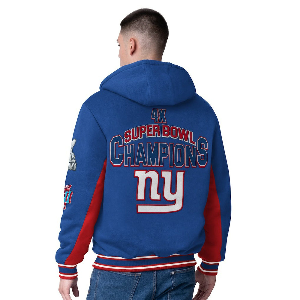 New York Giants G-III Extreme No Huddle Commemorative Full-Zip Hoodie Jacket - Royal - NFL