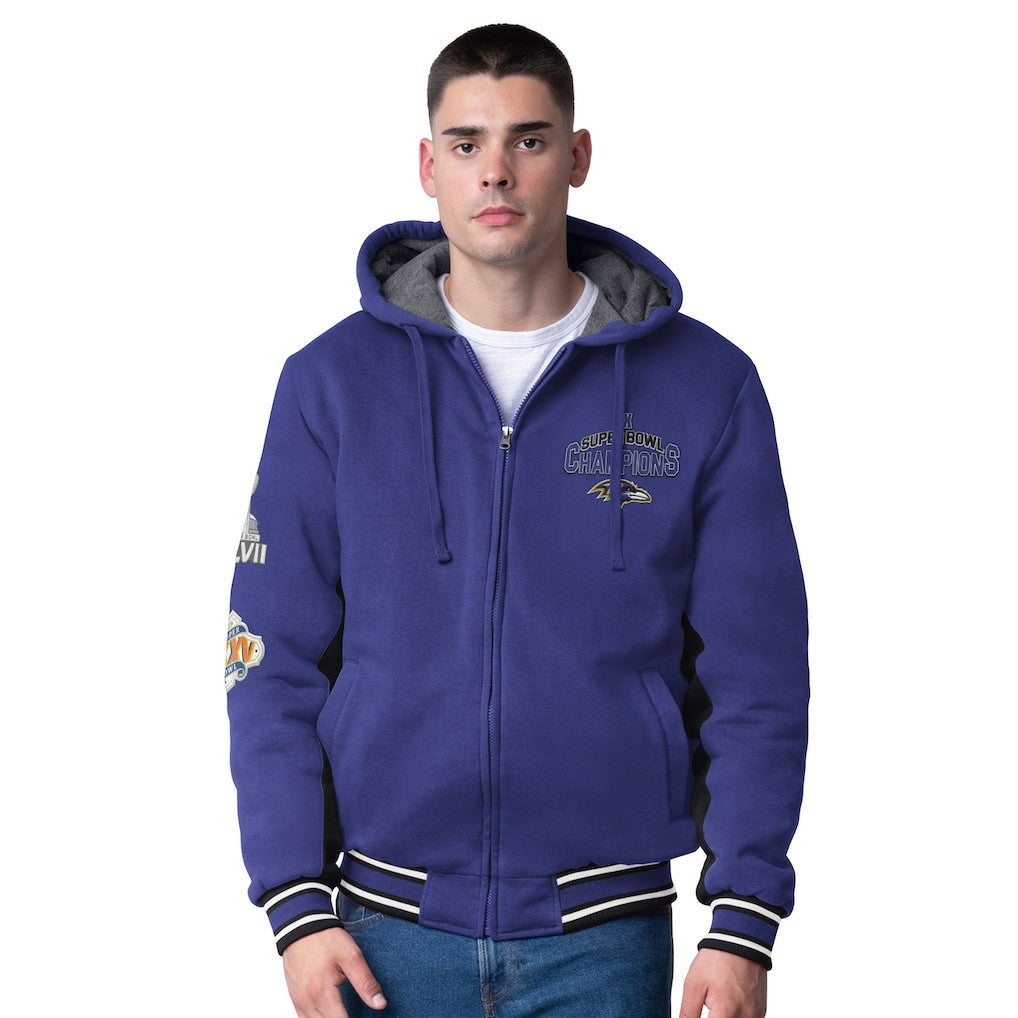 Baltimore Ravens G-III Extreme No Huddle Commemorative Full-Zip Hoodie Jacket - Purple - NFL