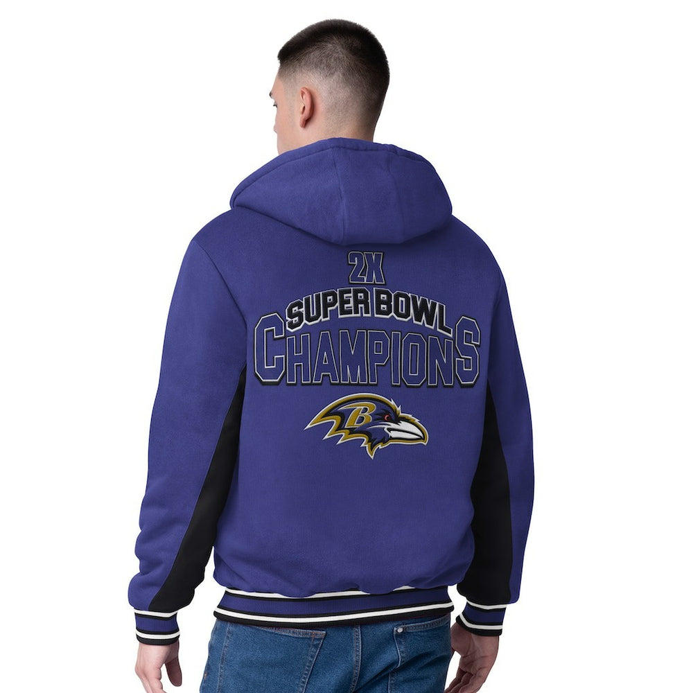Baltimore Ravens G-III Extreme No Huddle Commemorative Full-Zip Hoodie Jacket - Purple - NFL