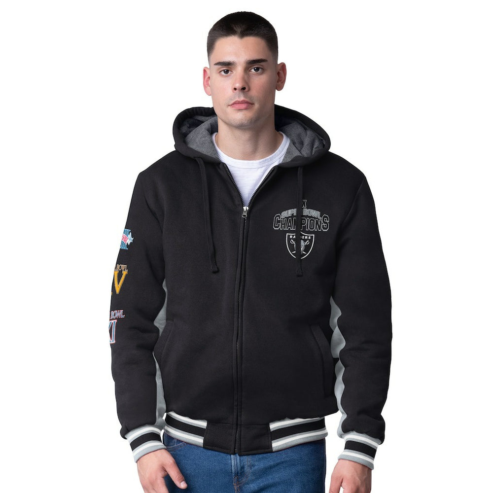 Las Vegas Raiders G-III Extreme No Huddle Commemorative Full-Zip Hoodie Jacket - Black - NFL