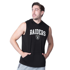 Las Vegas Raiders MSX by Michael Strahan Action Sleeveless Pullover Hoodie - Black - NFL