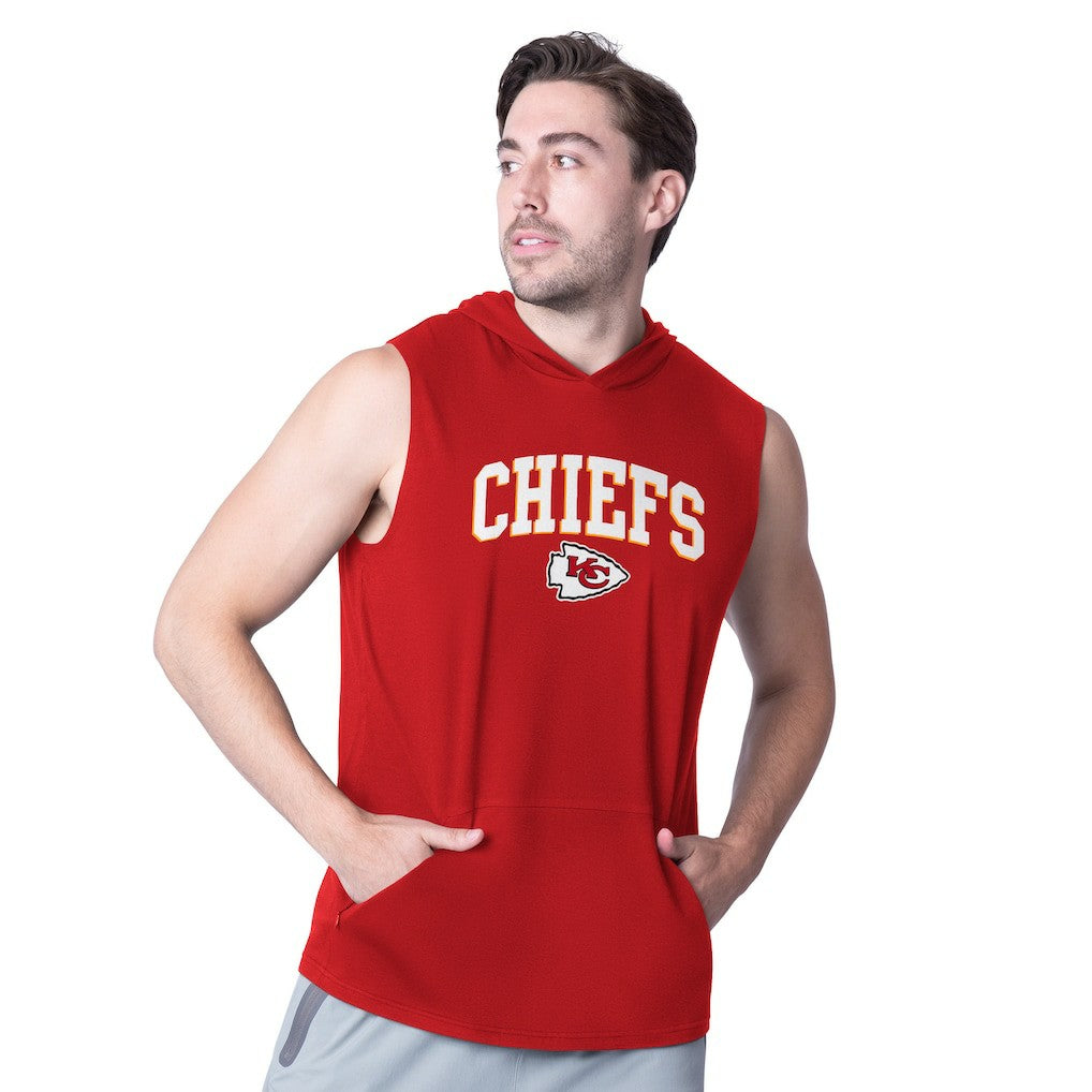 Kansas City Chiefs MSX by Michael Strahan Action Sleeveless Pullover Hoodie - Red - NFL