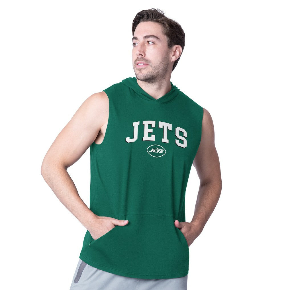 New York Jets MSX by Michael Strahan Action Sleeveless Pullover Hoodie - Green - NFL