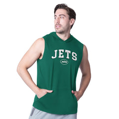 New York Jets MSX by Michael Strahan Action Sleeveless Pullover Hoodie - Green - NFL