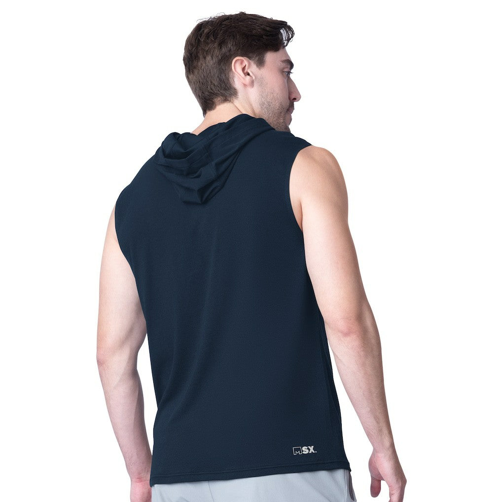 Seattle Seahawks MSX by Michael Strahan Action Sleeveless Pullover Hoodie - College Navy - NFL
