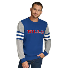 Buffalo Bills Tommy Hilfiger Acrylic Crewneck Pullover Sweater - Royal/Heather Gray - NFL