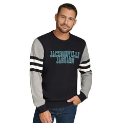 Jacksonville Jaguars Tommy Hilfiger Acrylic Crewneck Pullover Sweater - Black/Heather Gray - NFL
