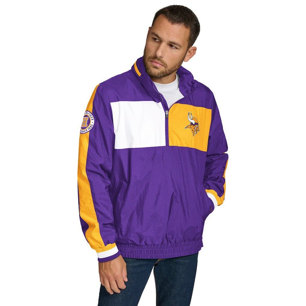 Minnesota Vikings Tommy Hilfiger Gael Lightweight Half-Zip Hoodie Jacket - Purple - NFL