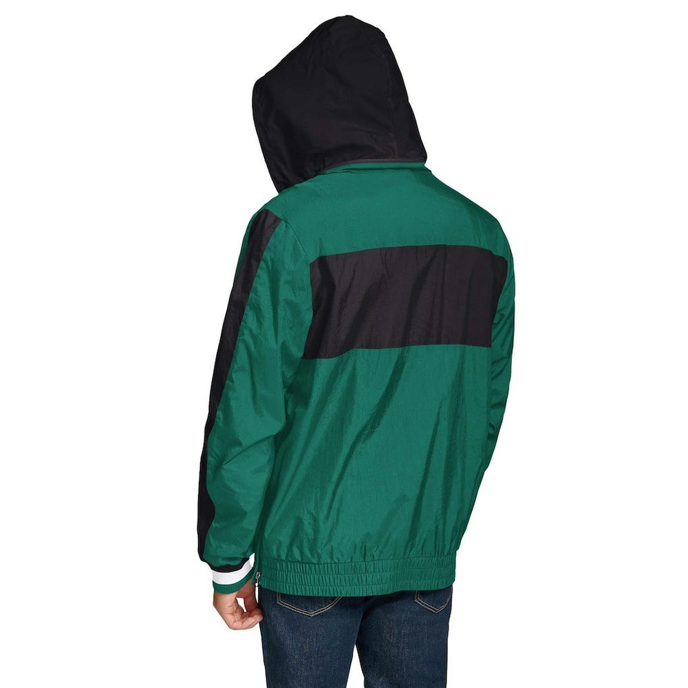 New York Jets Tommy Hilfiger Gael Lightweight Half-Zip Hoodie Jacket - Green - NFL