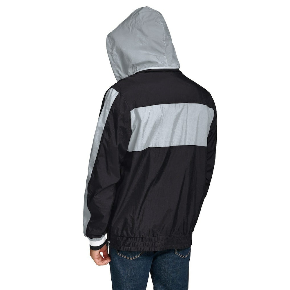Las Vegas Raiders Tommy Hilfiger Gael Lightweight Half-Zip Hoodie Jacket - Black - NFL