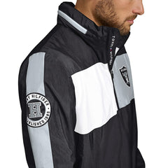 Las Vegas Raiders Tommy Hilfiger Gael Lightweight Half-Zip Hoodie Jacket - Black - NFL