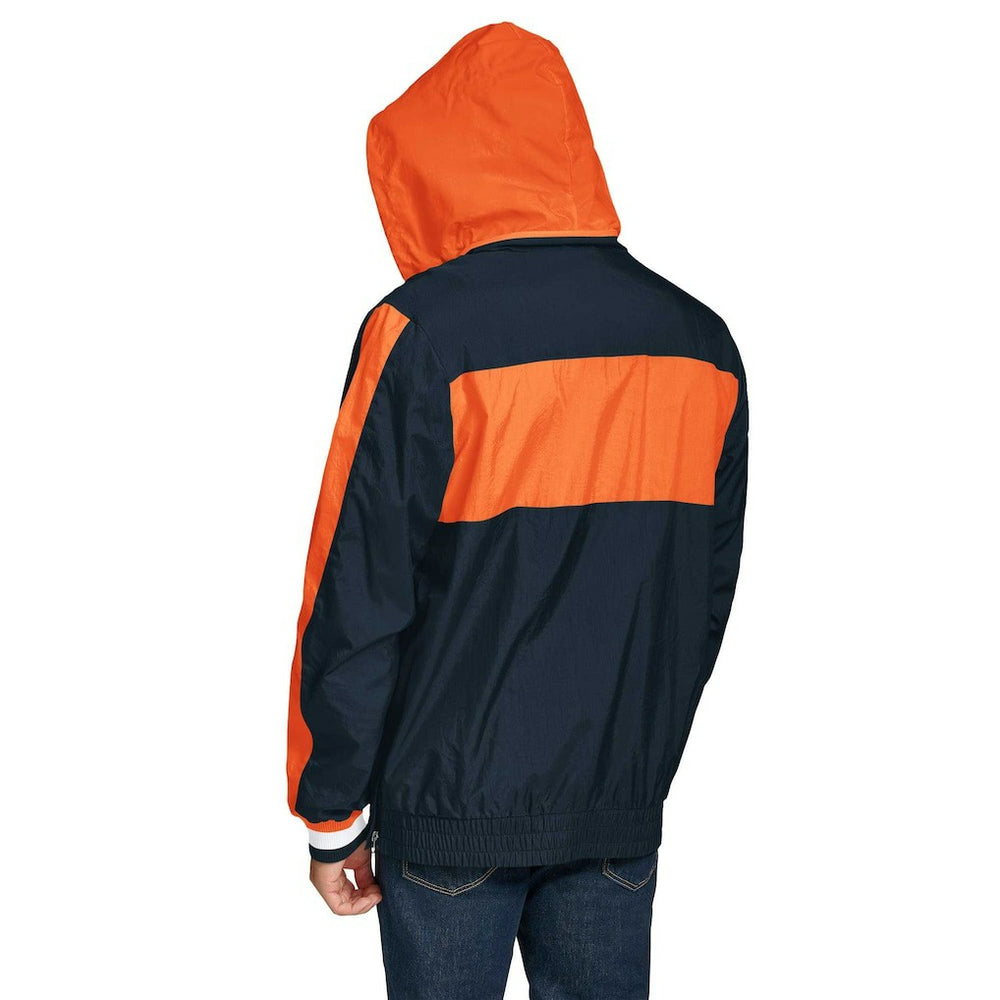 Chicago Bears Tommy Hilfiger Gael Lightweight Half-Zip Pullover Hoodie Jacket - Navy - NFL