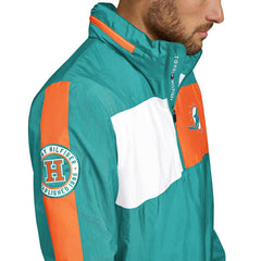 Miami Dolphins Tommy Hilfiger Gael Lightweight Half-Zip Hoodie Jacket - Aqua - NFL