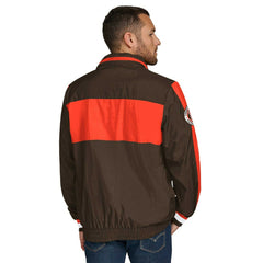 Cleveland Browns Tommy Hilfiger Gael Lightweight Half-Zip Pullover Hoodie Jacket - Brown - NFL