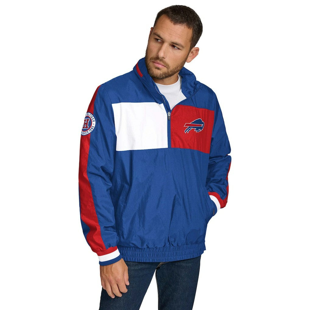 Buffalo Bills Tommy Hilfiger Gael Lightweight Half-Zip Hoodie Jacket - Royal - NFL