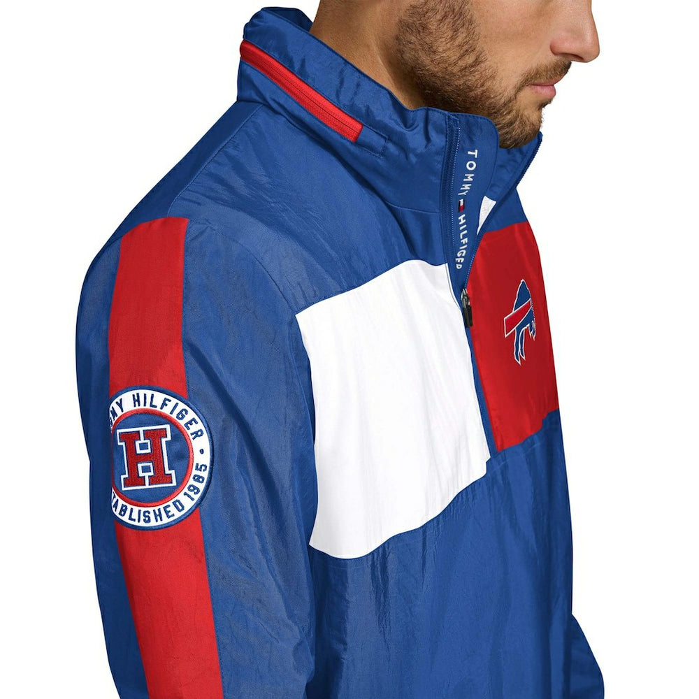 Buffalo Bills Tommy Hilfiger Gael Lightweight Half-Zip Hoodie Jacket - Royal - NFL