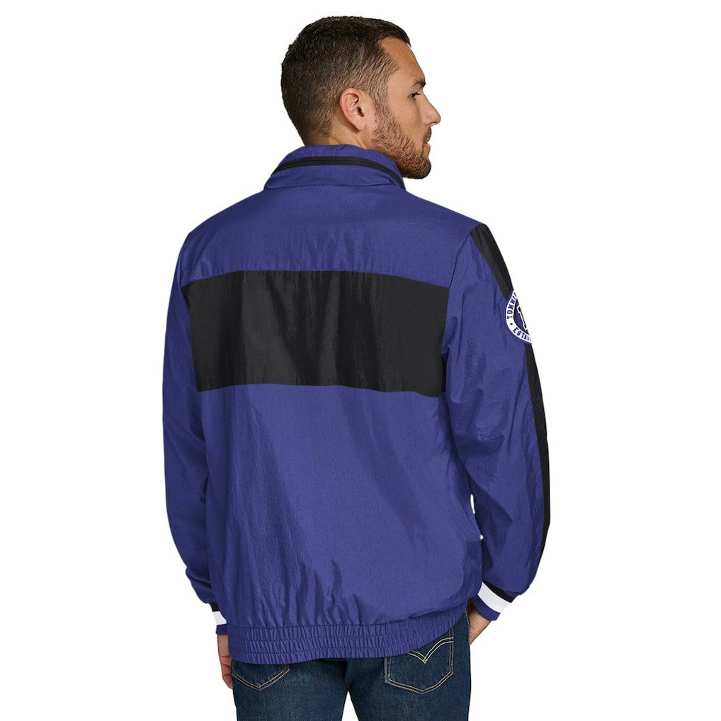 Baltimore Ravens Tommy Hilfiger Gael Lightweight Half-Zip Pullover Hoodie Jacket - Purple - NFL