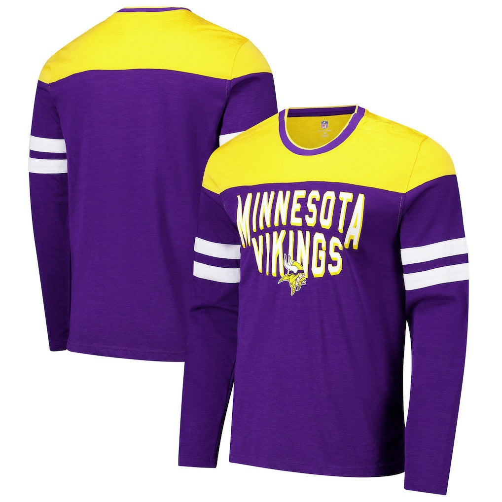 Minnesota Vikings G-III Sports by Carl Banks Adaptive Hail Mary Long Sleeve T-Shirt - Purple/Gold - NFL