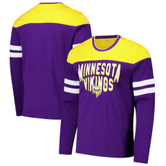 Minnesota Vikings G-III Sports by Carl Banks Adaptive Hail Mary Long Sleeve T-Shirt - Purple/Gold - NFL