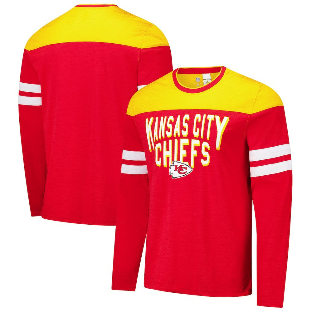 Kansas City Chiefs G-III Sports by Carl Banks Adaptive Hail Mary Long Sleeve T-Shirt - Red/Gold - NFL