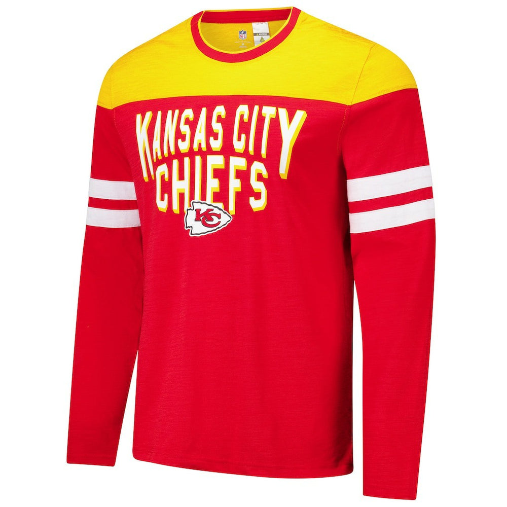 Kansas City Chiefs G-III Sports by Carl Banks Adaptive Hail Mary Long Sleeve T-Shirt - Red/Gold - NFL