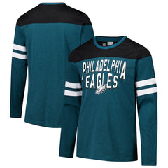 Philadelphia Eagles G-III Sports by Carl Banks Adaptive Hail Mary Long Sleeve T-Shirt - Midnight Green/Black - NFL
