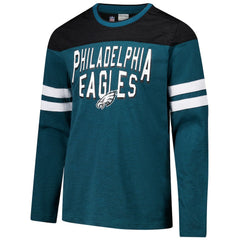 Philadelphia Eagles G-III Sports by Carl Banks Adaptive Hail Mary Long Sleeve T-Shirt - Midnight Green/Black - NFL