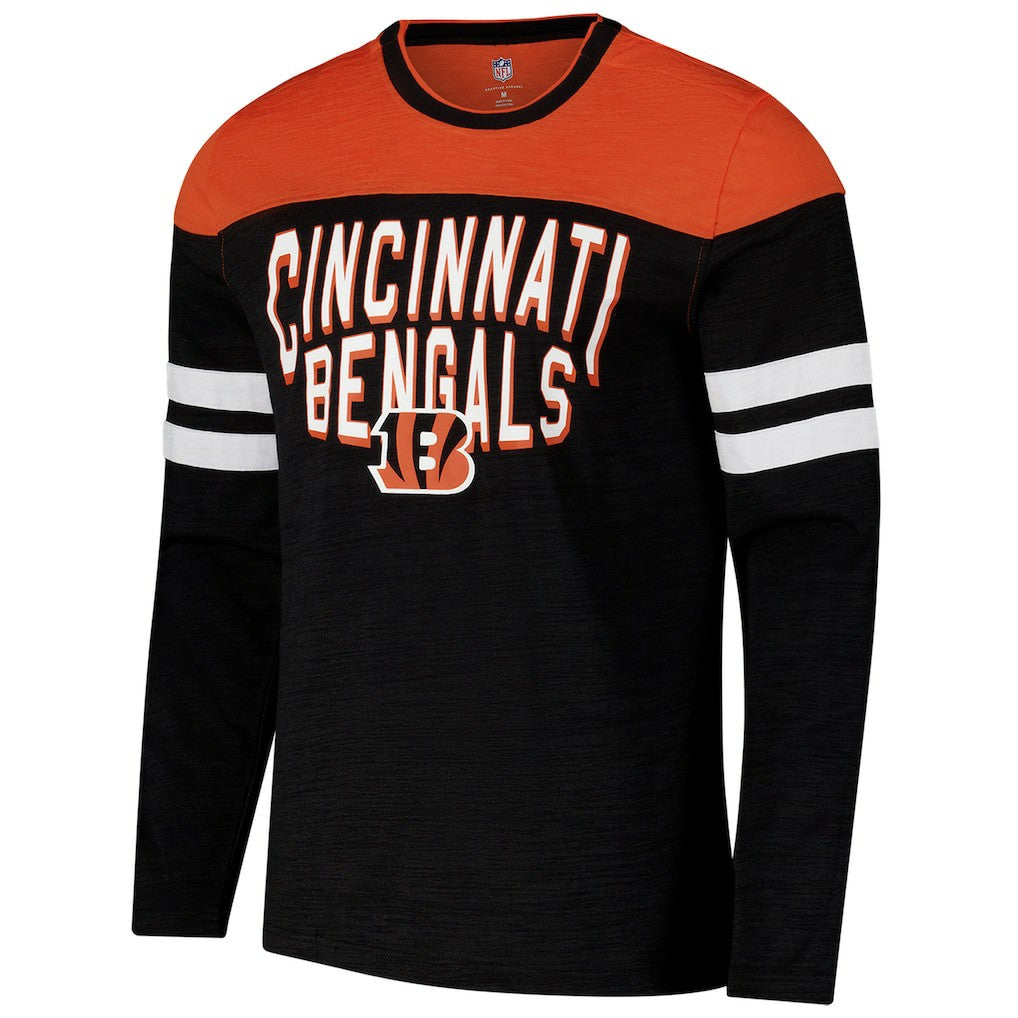 Cincinnati Bengals G-III Sports by Carl Banks Adaptive Hail Mary Long Sleeve T-Shirt - Black/Orange - NFL