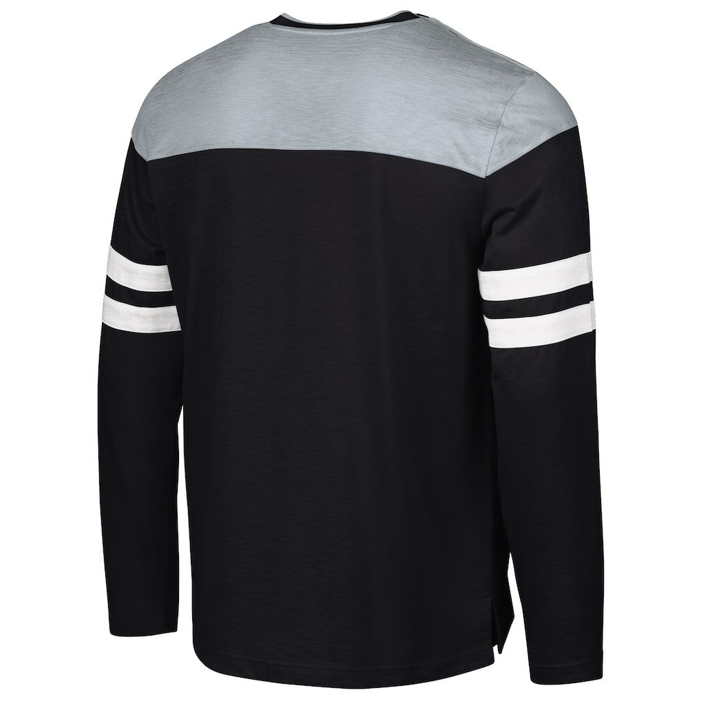 Las Vegas Raiders G-III Sports by Carl Banks Adaptive Hail Mary Long Sleeve T-Shirt - Black/Silver - NFL