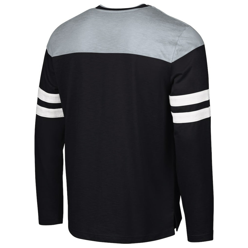 Las Vegas Raiders G-III Sports by Carl Banks Adaptive Hail Mary Long Sleeve T-Shirt - Black/Silver - NFL