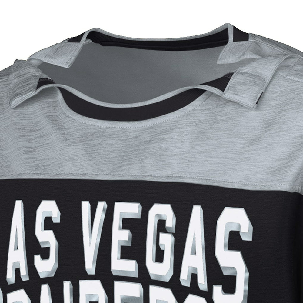 Las Vegas Raiders G-III Sports by Carl Banks Adaptive Hail Mary Long Sleeve T-Shirt - Black/Silver - NFL