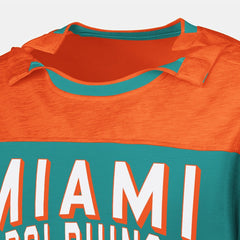 Miami Dolphins G-III Sports by Carl Banks Adaptive Hail Mary Long Sleeve T-Shirt - Aqua/Orange - NFL