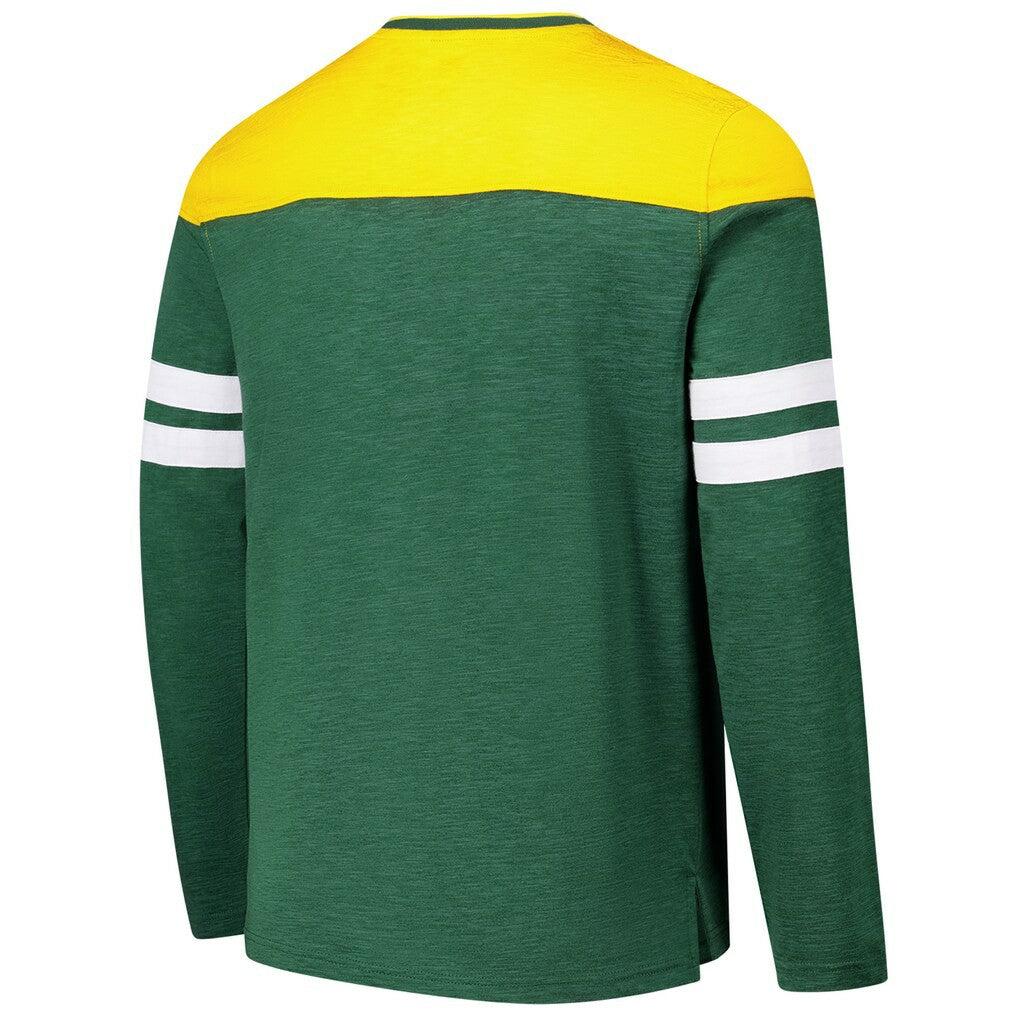 Green Bay Packers G-III Sports by Carl Banks Adaptive Hail Mary Long Sleeve T-Shirt - Green/Gold - NFL