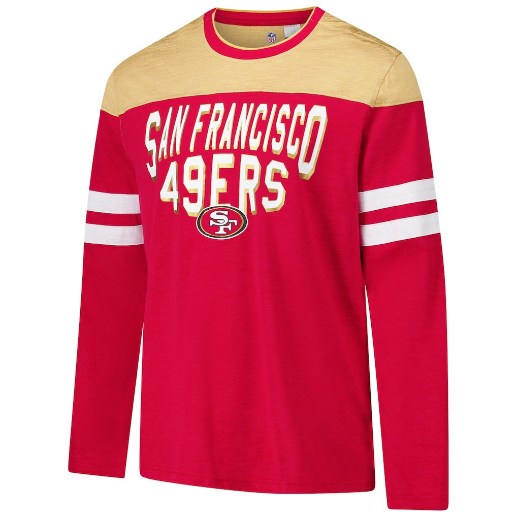 San Francisco 49ers G-III Sports by Carl Banks Adaptive Hail Mary Long Sleeve T-Shirt - Scarlet/Gold - NFL