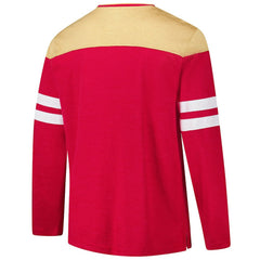 San Francisco 49ers G-III Sports by Carl Banks Adaptive Hail Mary Long Sleeve T-Shirt - Scarlet/Gold - NFL