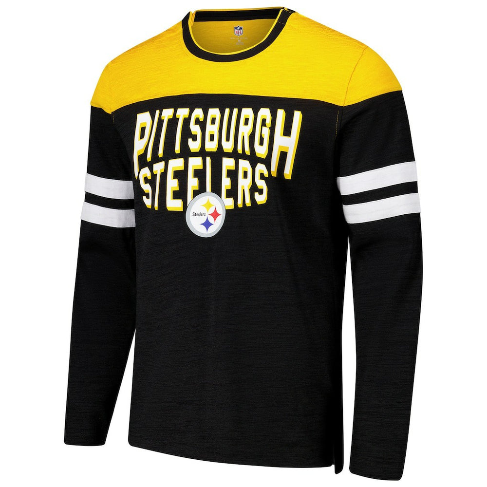Pittsburgh Steelers G-III Sports by Carl Banks Adaptive Hail Mary Long Sleeve T-Shirt - Black/Gold - NFL